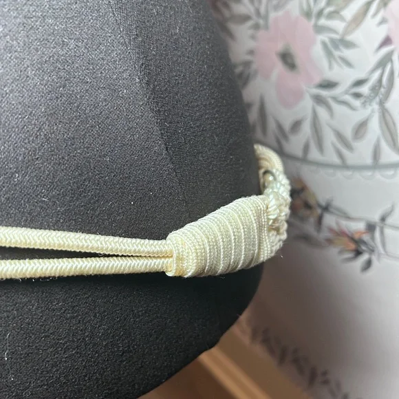 Vintage 80s Ivory Braided Rope Belt | Pearl Accent Statement Waist Belt - Picture 5 of 7